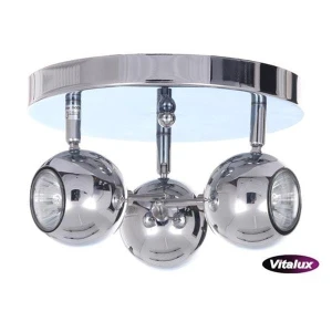 OSCAR-3C chrom lampa sufitowa plafon klosze metalowe kule ruchome Ø24cm ↕15cm 3xGU10 hurt