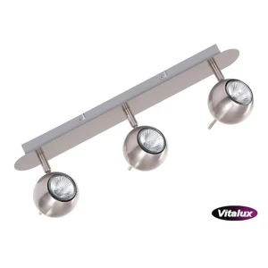 OSCAR-3 satyna lampa sufitowa spot klosze metalowe kule ruchome ↔44cm ↗6cm ↕15cm 3xGU10 hurt