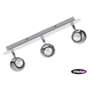 OSCAR-3 chrom lampa sufitowa spot klosze metalowe kule ruchome ↔44cm ↗6cm ↕15cm 3xGU10 hurt