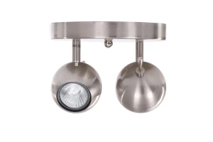OSCAR-2C satyna lampa sufitowa plafon spot klosze metalowe kule ruchome Ø19 ↕15cm 2xGU10 hurt