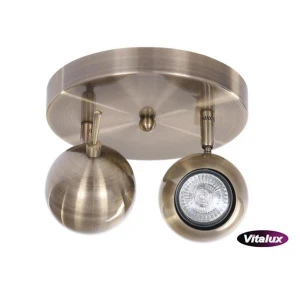 OSCAR-2C antyk lampa sufitowa plafon spot klosze metalowe kule ruchome Ø19 ↕15cm 2xGU10 hurt