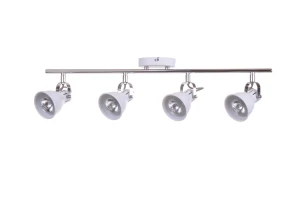 NOVUM-4WH biała lampa sufitowa spot styl loft industrial vintage klosze metalowe ruchome ↔71cm ↗8cm  ↕18cm 4xGU10