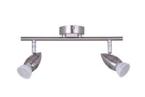 MILO-2N satyna klasyczna lampa sufitowa spot klosz metalowy ruchomy ↔32cm ↗8cm ↕12cm 2xGU10 hurt