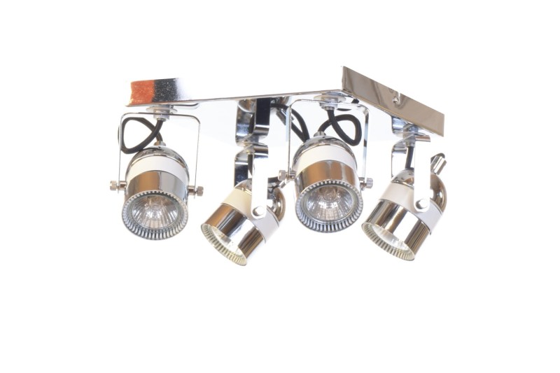 MILLENIUM-4CH chrom+biały lampa  z żar.50W