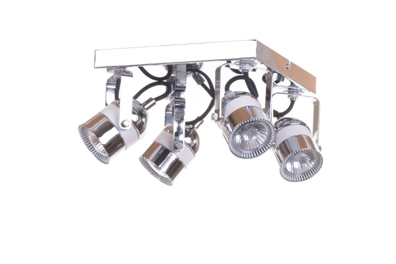 MILLENIUM-4CH chrom+biały lampa  z żar.50W