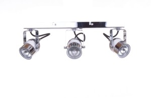 MILLENIUM-3CH chrom+biały lampa sufitowa spot styl loft industrial ruchome klosze ↔46cm ↗6cm ↕15cm 3xGU10 hurt