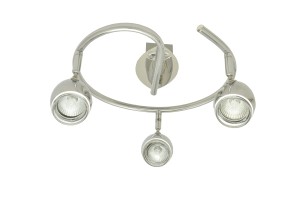 MERCURY-3G chrom lampa sufitowa spot plafon klosze metalowe ruchome styl retro vintage ↔35cm ↕14cm 3xGU10 hurt