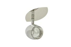 MERCURY-1 chrom lampa sufitowa spot klosz metalowy ruchomy styl retro vintage ↔15cm ↕17cm 1xGU10 hurt