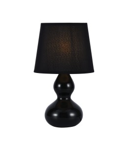 MT-601B czarna lampka stołowa ceramika abażur z tkaniny 1xE14 max 40W hurt