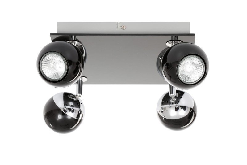 MATT-4R czarna+chrom lampa b/ż