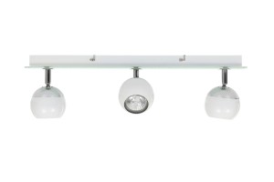 MATT-3R biały+chrom klasyczna lampa sufitowa spot klosze metalowe ruchome kule ↔49cm ↗7cm ↕16cm 3xGU10 hurt