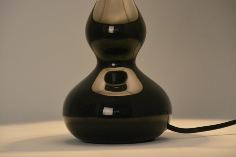 MT-601B czarna lampka stołowa ceramika abażur z tkaniny 1xE14 max 40W hurt