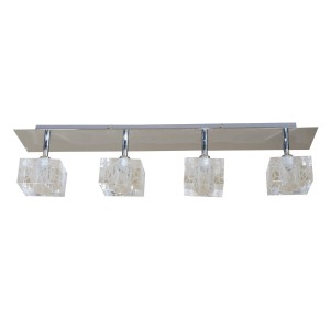 MARIA-4 chrom lampa sufitowa plafon klosze szklane ozdobne styl retro 4xG9 hurt