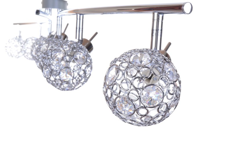BERGEN-6 spot sufit kryształki chrom lampa 6xG9