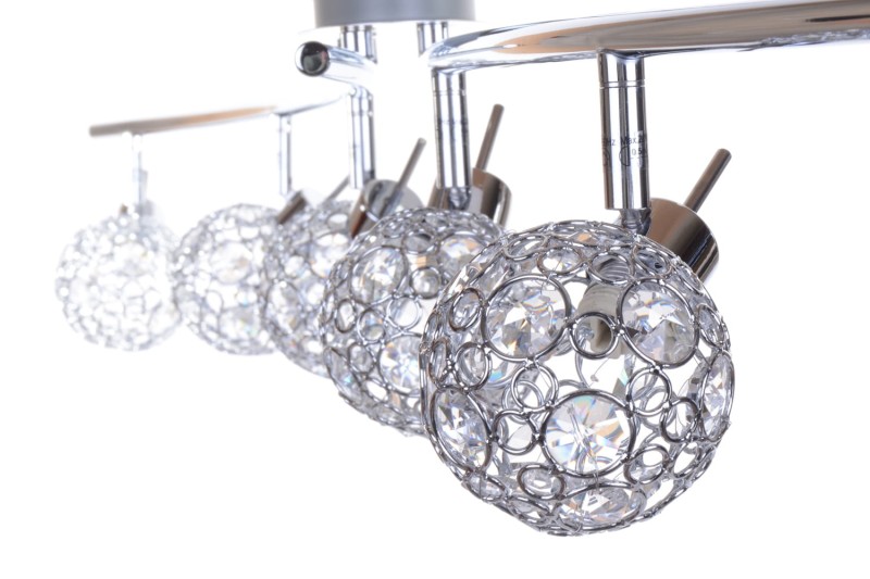 BERGEN-6 spot sufit kryształki chrom lampa 6xG9