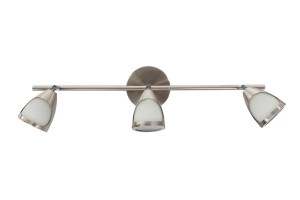 LUKE-3 satyna lampa sufitowa spot klosz metalowy z okienkiem ruchomy styl loft industrial ↔57cm ↗11cm ↕15cm 3xGU10 