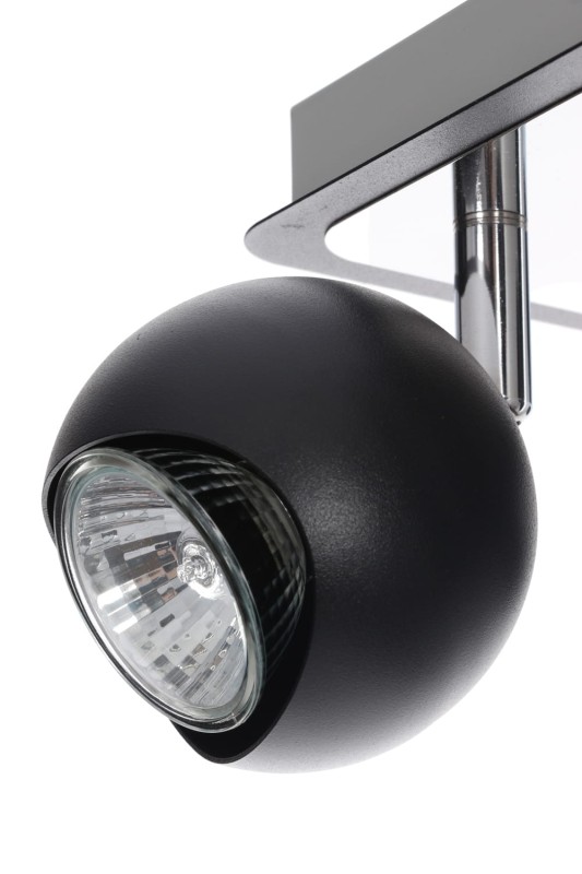LORENZO-4R  spot czarny+chrom lampa 4xGU10