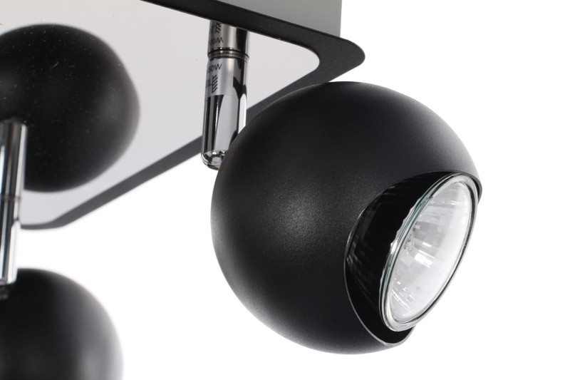 LORENZO-4R  spot czarny+chrom lampa 4xGU10