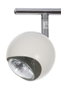 LORENZO-2 biały+chrom lampa sufitowa spot  klosze metalowe ruchome styl modern ↔28cm ↕140cm 2xGU10 hurt