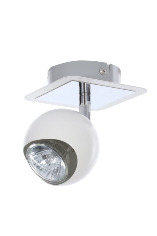 LORENZO-1 spot kinkiet biały+chrom lampa GU10