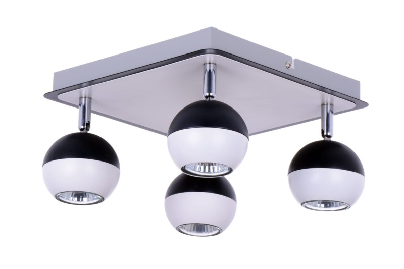 LOFT-4R spot sufitowy biały+czarny lampa GU10