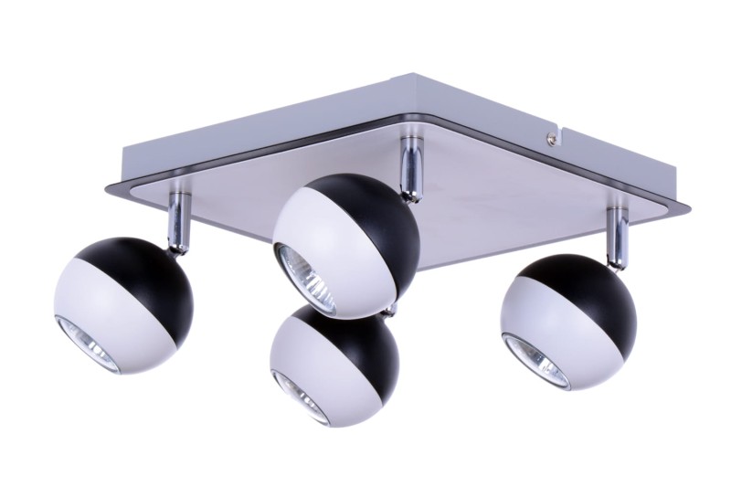 LOFT-4R spot sufitowy biały+czarny lampa GU10