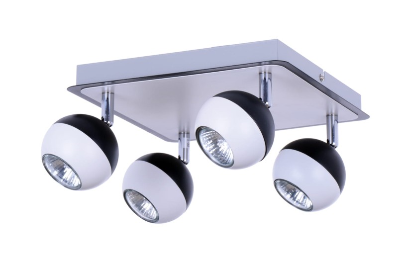 LOFT-4R spot sufitowy biały+czarny lampa GU10