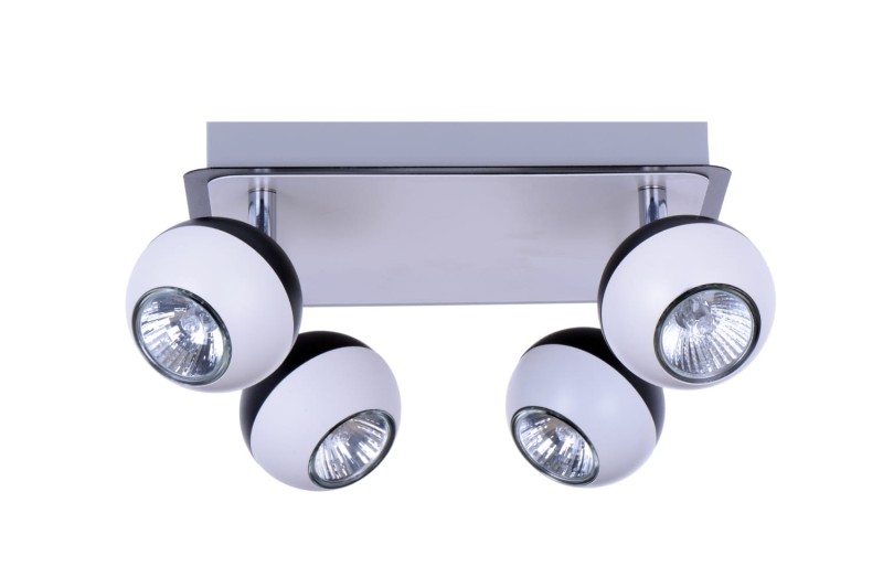 LOFT-4R spot sufitowy biały+czarny lampa GU10
