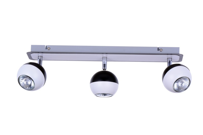 LOFT-3 spot kinkiet sufit biały+czarny lampa GU10