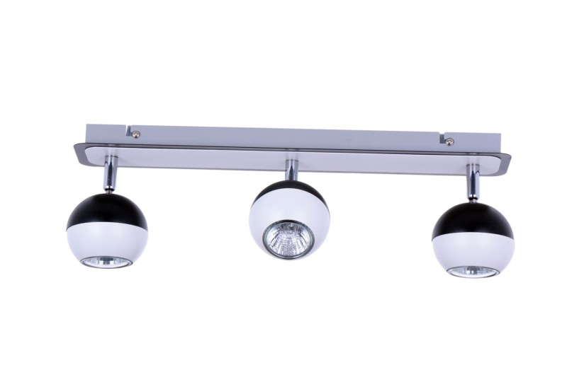 LOFT-3 spot kinkiet sufit biały+czarny lampa GU10