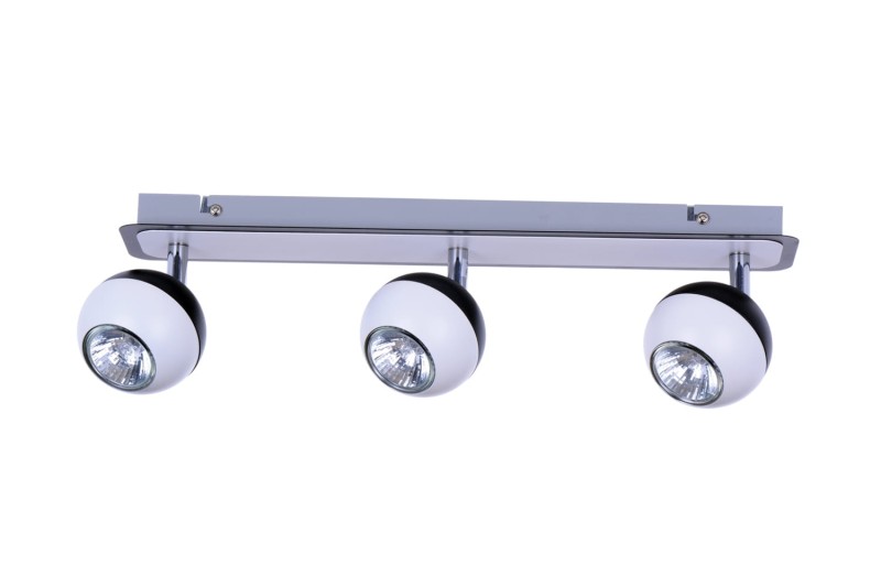 LOFT-3 spot kinkiet sufit biały+czarny lampa GU10