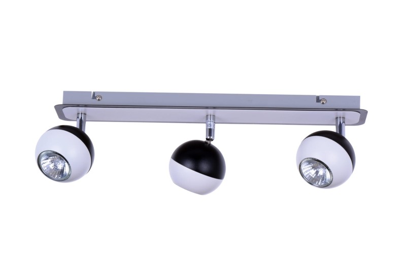 LOFT-3 spot kinkiet sufit biały+czarny lampa GU10