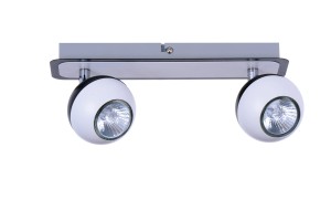 LOFT-2 biały/czarny lampa sufitowa spot klosze metalowe ruchome ↔32cm ↗8cm ↕13cm 2xGU10 hurt