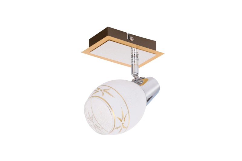 IWAN-1 kinkiet ściana gold/chrom lampa klosz szkło