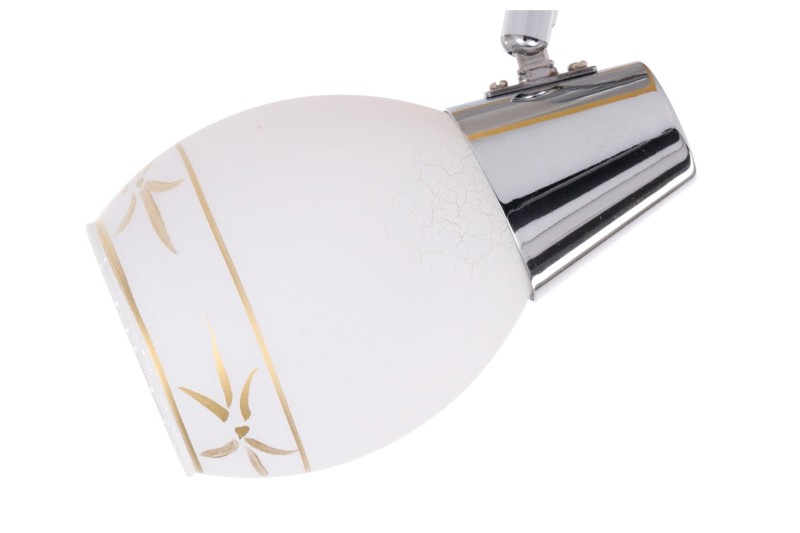 IWAN-1 kinkiet ściana gold/chrom lampa klosz szkło
