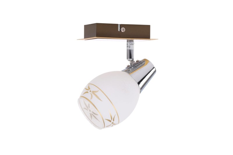 IWAN-1 kinkiet ściana gold/chrom lampa klosz szkło