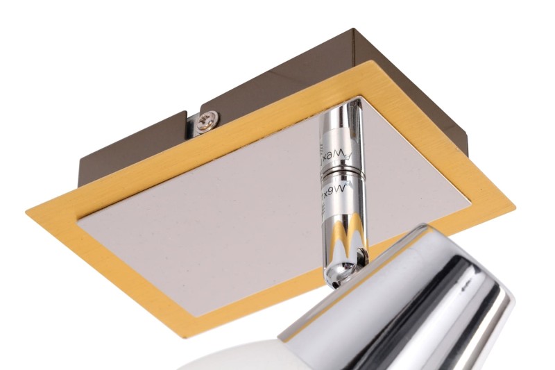 IWAN-1 kinkiet ściana gold/chrom lampa klosz szkło