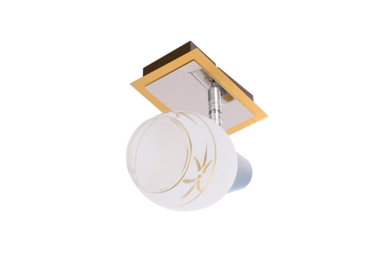 IWAN-1 kinkiet ściana gold/chrom lampa klosz szkło