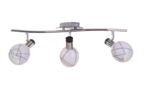IDA-3 chrom/czarny lampa sufitowa spot klosz szkło 3xE14 ↔56cm ↗10cm ↕14cm hurt
