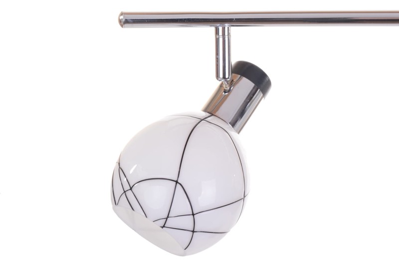 IDA-3 chrom/czarny lampa sufitowa spot klosz szkło