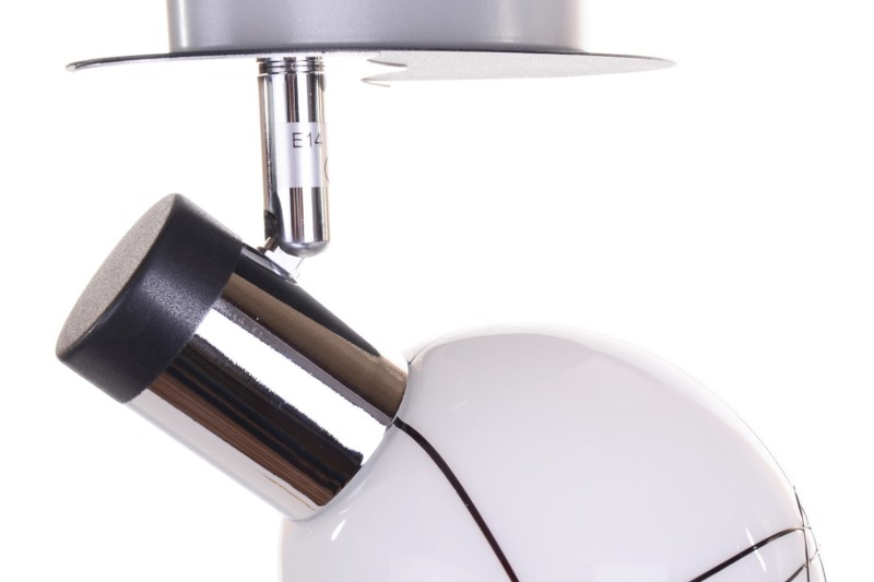 IDA-1C chrom/czarny lampa ścienna kinkiet szklo