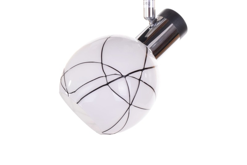 IDA-1C chrom/czarny lampa ścienna kinkiet szklo