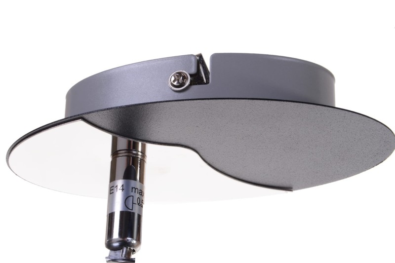 IDA-1C chrom/czarny lampa ścienna kinkiet szklo