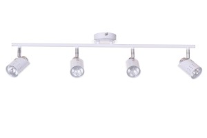HELIOS-4 biały mat lampa sufitowa spot ruchome klosze 4xGU10 