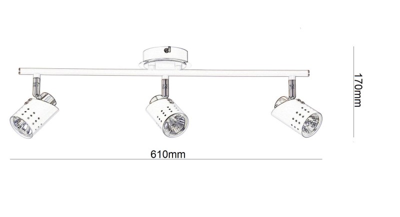 HELIOS-3 biały mat lampa sufitowa spot 3xGU10