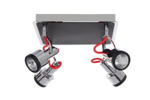 ERWIN-4R spot plafon sufit czarny+chrom 4xGU10 