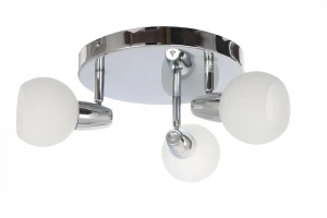 DAVID-3C chrom lampa sufitowa plafon spot klosz szklany klasyk hit sprzedaży 3xE14
