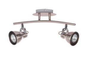 BRENDA-2  satyna lampa sufitowa spot styl industrial klosz blaszany 2xGU10