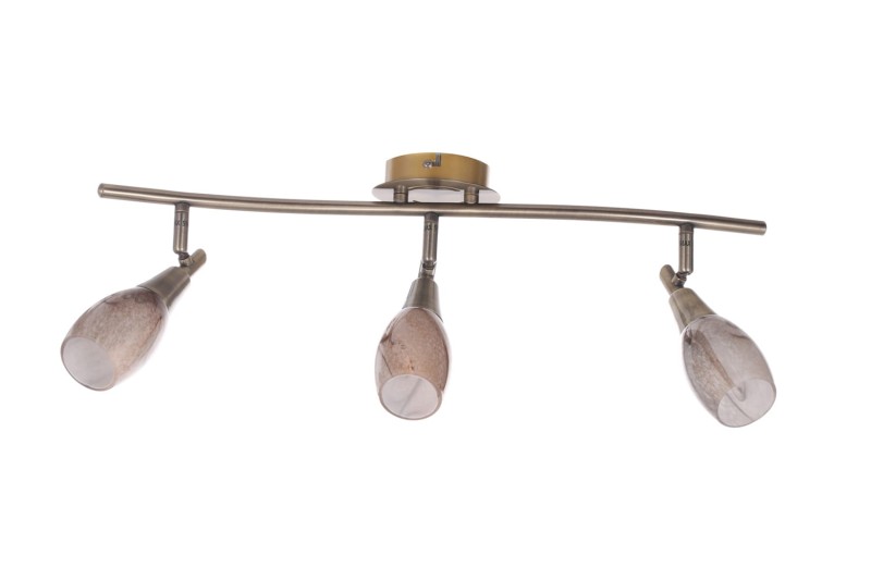BRADFORD-3 antyczny mosiądz lampa sufit spot