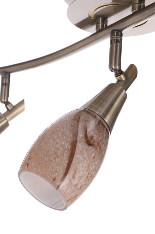 BRADFORD-3 antyczny mosiądz lampa sufit spot